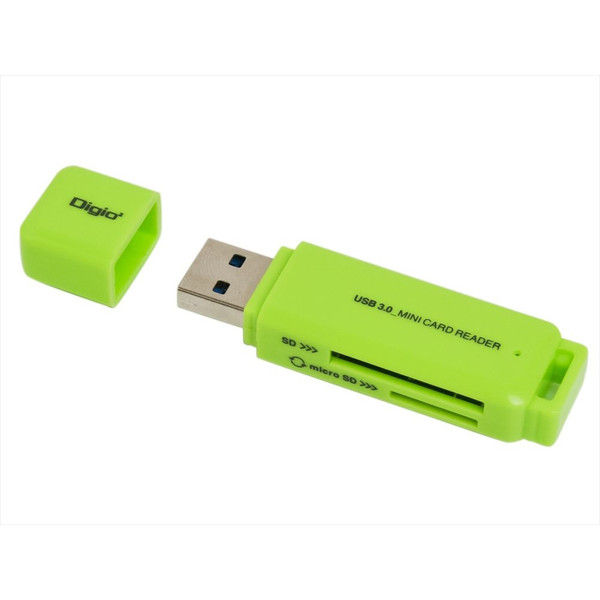 ナカバヤシ USB3.0 SD＋microSDカードリーダー・ライター グリーン CRW-3SD62GN 1個（直送品）