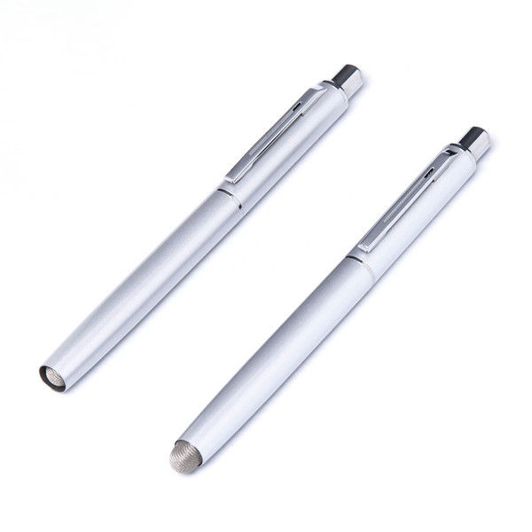 ナカバヤシ 導電ノック式タッチペン シルバー ECTP-14SL 1個（直送品）