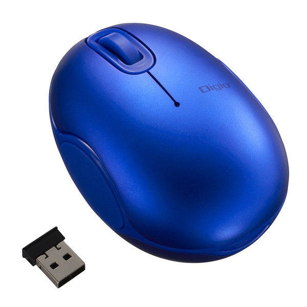 ナカバヤシ COROT 無線3ボタンBlueLEDマウス Sサイズ ブルー MUS-RKT151BL 1個（直送品）