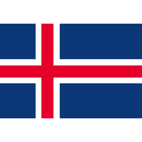 東京製旗 アイスランド国旗（卓上旗16×24ｃm) 406101 1枚（直送品）