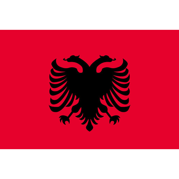 東京製旗 アルバニア国旗（卓上旗16×24ｃm) 406108 1枚（直送品）