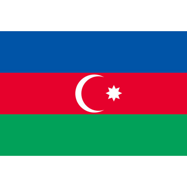 東京製旗 アゼルバイジャン国旗（卓上旗16×24ｃm) 406114 1枚（直送品）