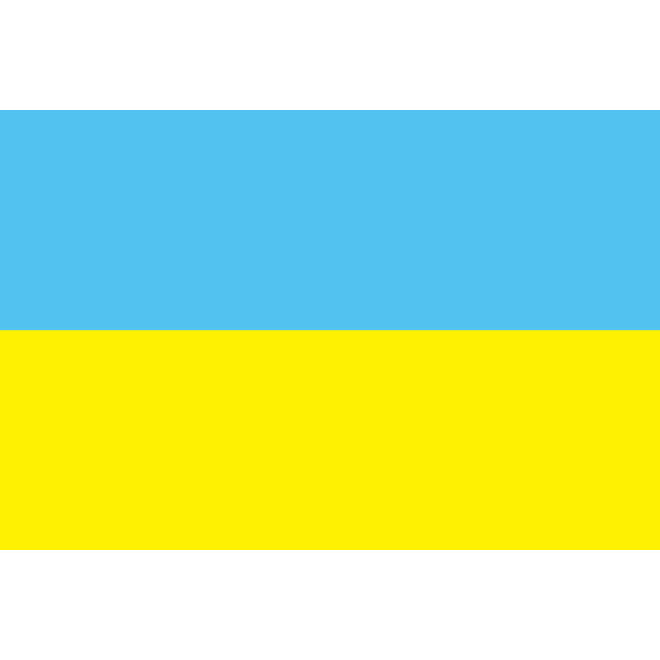 東京製旗 ウクライナ国旗（卓上旗16×24ｃm) 406142 1枚