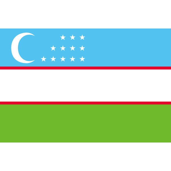 東京製旗 ウズベキスタン国旗（卓上旗16×24ｃm) 406144 1枚