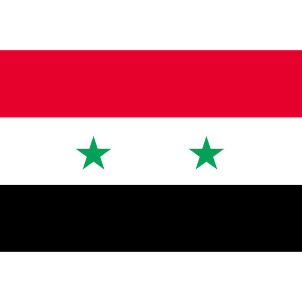 東京製旗 シリア国旗（卓上旗16×24ｃm) 406325 1枚（直送品）