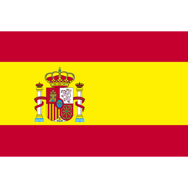 東京製旗 スペイン(紋章入)国旗(卓上旗16×24cm) 406345 1枚