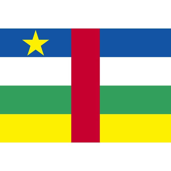東京製旗 中央アフリカ国旗（卓上旗16×24ｃm) 406423 1枚（直送品）