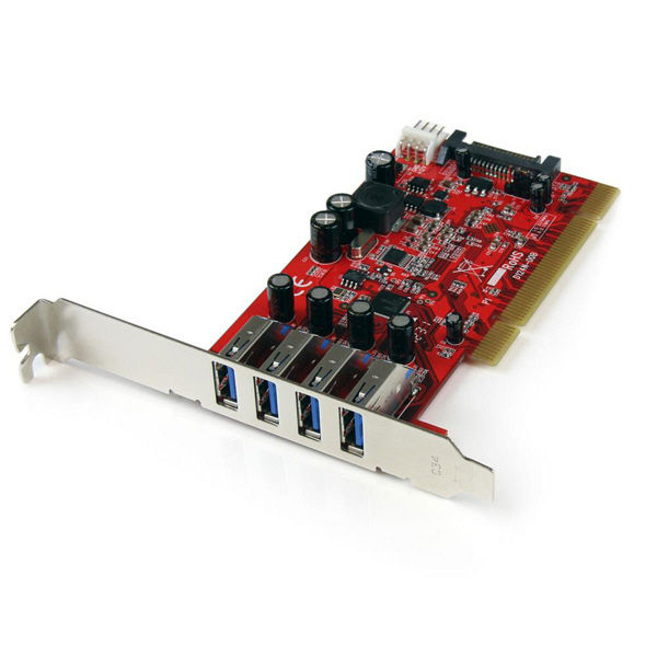 USB 3.0 4ポート増設PCIカード PCIUSB3S4 1個 StarTech.com（直送品