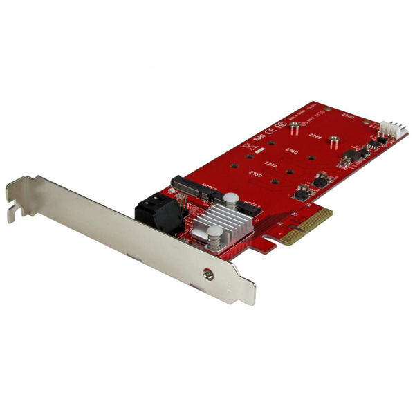 2スロットPCIe M.2 RAIDコントローラカード　PEXM2SAT3422　1個　StarTech.com（直送品）