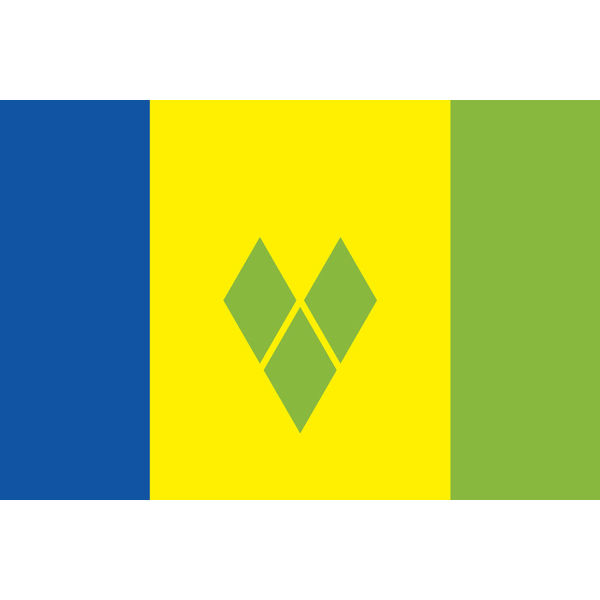 東京製旗 セントビンセント・グレナデイーン諸島国旗（卓上旗） 406365 1枚（直送品）