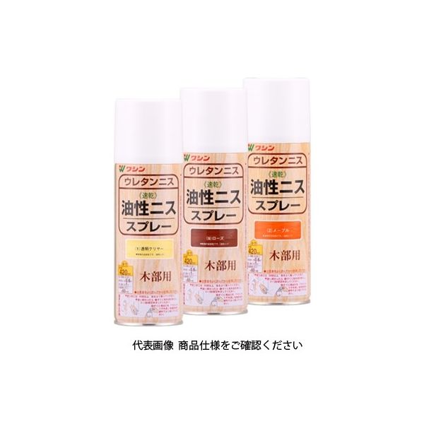 和信ペイント 油性ニススプレー 420ML 透明クリヤー 4965405210057 1セット(12本)（直送品）