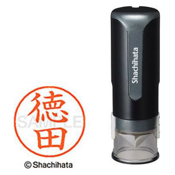 シャチハタ キャップレス9 ブラック 徳田 XL-CLN5AS1501