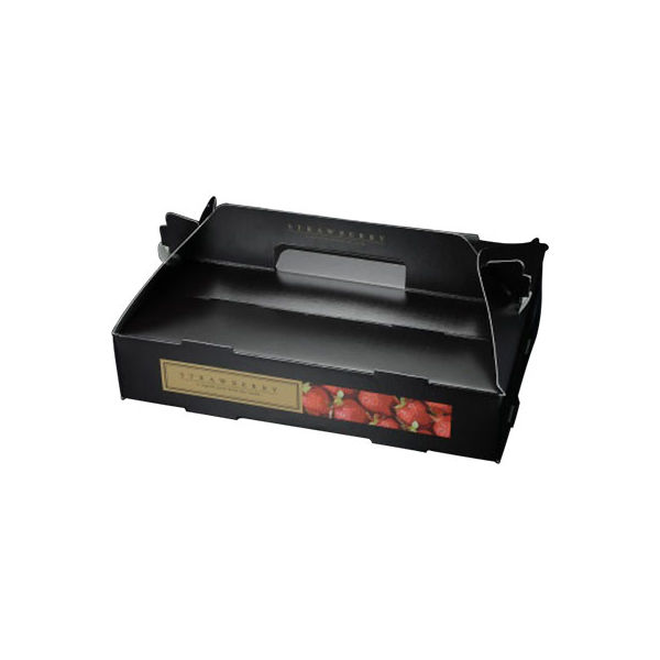 パックスタイル PS手提箱イチゴ 2P ブラック 00563299 1包：100枚（20×5）（直送品）