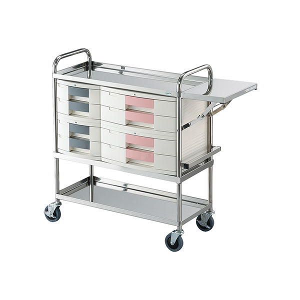 アズワン とっても静かな処置車（トレイBOX） 1台