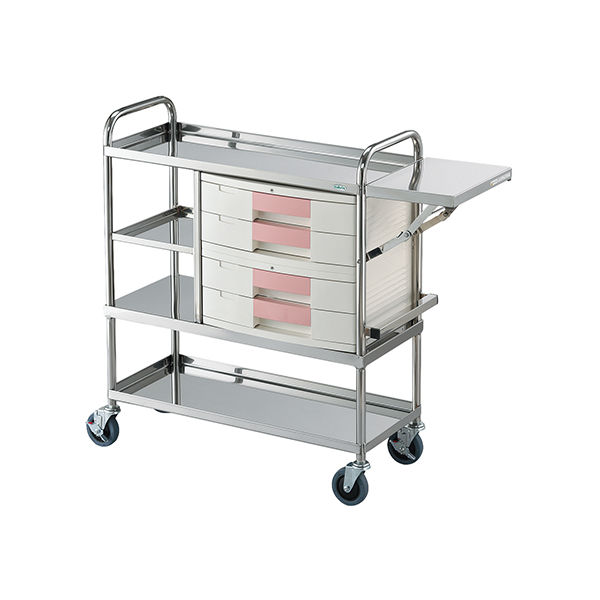 アズワン とっても静かな処置車(トレイBOX) A3用 TSS-D2 1台 7-3562-04（直送品）