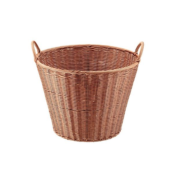 トーダイ 丸深型テーパーバスケット ブラウン 625503 1個 7-3572-02（直送品）