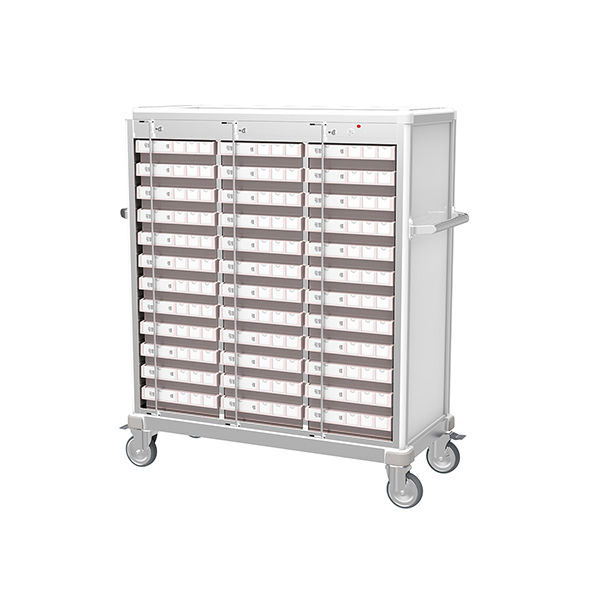 アズワン 与薬カート36床用(与薬トレー付) MC-L3DC36P-8 1台 7-4748-01（直送品）