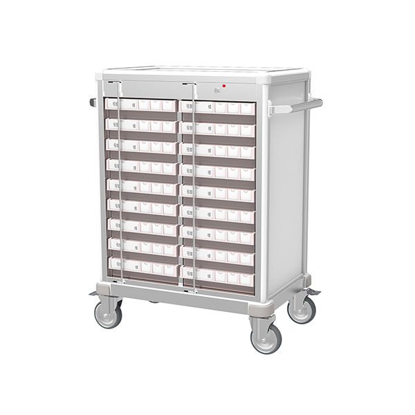 アズワン 与薬カート18床用(与薬トレー付) MC-L2DC18P-8 1台 7-4750-01（直送品）