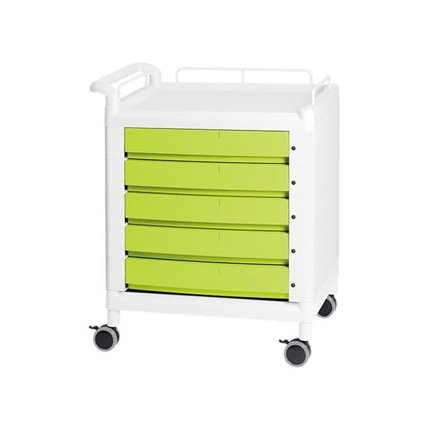 アズワン モバイルマルチカート 片側ハンドル グリーン D21G 1台 7-4873-01（直送品）