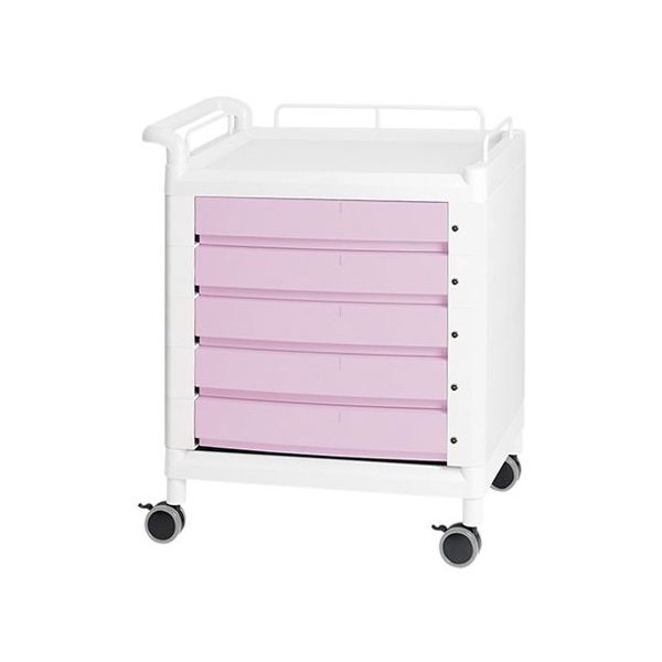 アズワン モバイルマルチカート 片側ハンドル ピンク D21P 1台 7-4873-02（直送品）