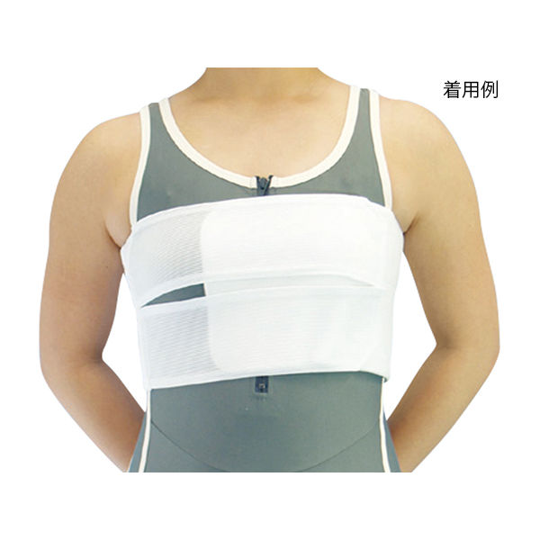 アシスト ライトバンド・ホワイト 胸・腹・腰部兼用固定帯 S 1個 0-6250-21（直送品）
