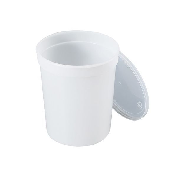 サーモフィッシャーサイエンティフィック フタ付きコンテナ 946ml 100個入 02-544-127 1箱(100個) 7-2975-01（直送品）