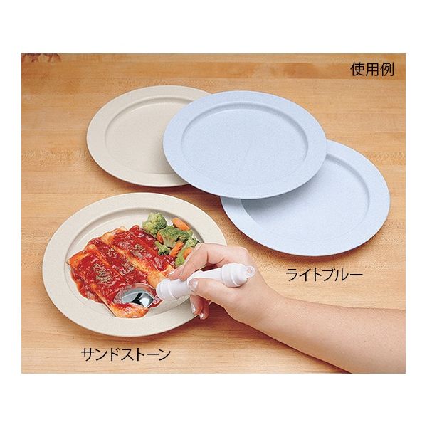 アズワン ハイインナーリップ皿 滑り止めなし ライトブルー 1枚 F74531-0001 7-2997-01（直送品）