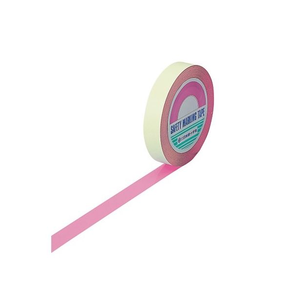 日本緑十字社 ガードテープ 25mm×20m ピンク GT-252P 1個(1巻) 7-3404-02（直送品）