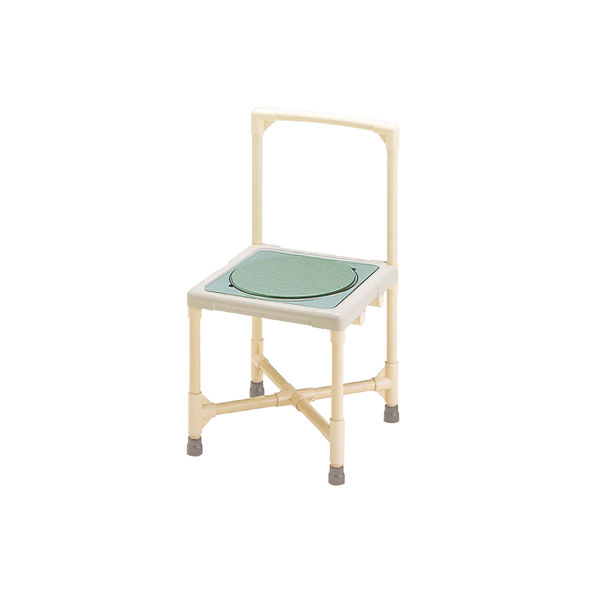 矢崎化工 シャワーいす 背もたれ型 (ターンテーブルあり・アジャスター無し) CAT-0301 1台 7-3960-06（直送品）