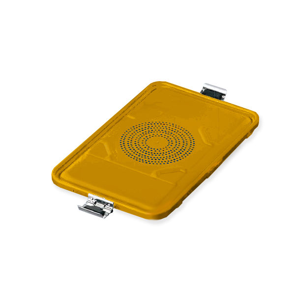 アズワン 滅菌コンテナ M用蓋 ゴールド 7-4885-04 1個（直送品）