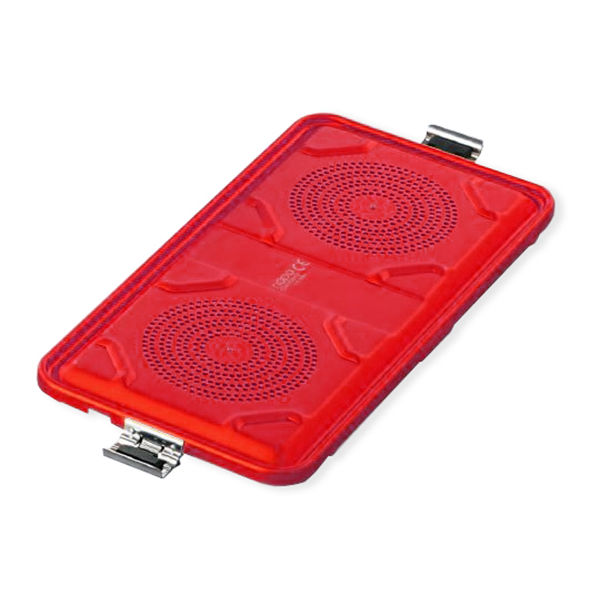 アズワン 滅菌コンテナ L用蓋 レッド 7-4886-03 1個（直送品）