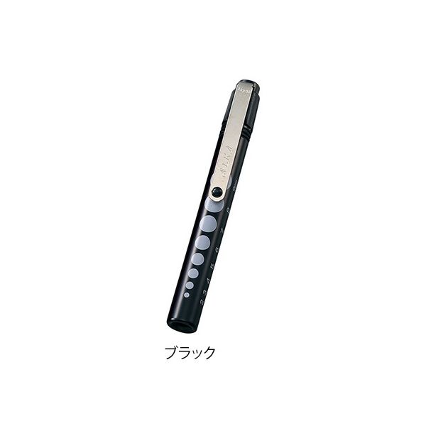 アイワマックコーポレーション ミニ白色LEDアルカプッシュライト 黒 7-4904-16 1本（直送品）