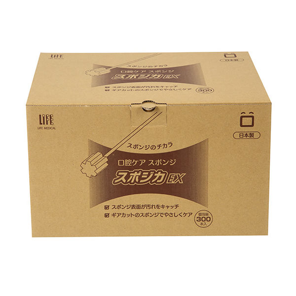 【口腔ケアスポンジ】 口腔用スポンジ スポジカEX300本入 4738 1箱(300本) 8-2837-1 平和メディク（直送品）