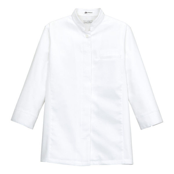 ボンマックス レディススタンドコックシャツ ホワイト 9G FB4010L-15-9G（直送品）