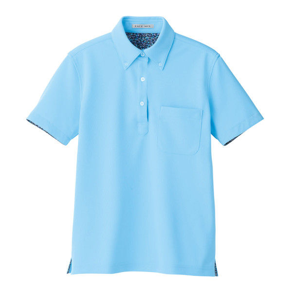 ボンマックス レディス吸水速乾ポロシャツ（花柄A） ブルー L FB4018L-6-L（直送品）
