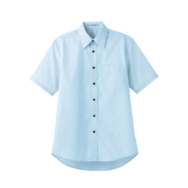 ボンマックス ブロードレギュラーカラー半袖シャツ ブルー L FB4527U-7-L（直送品）