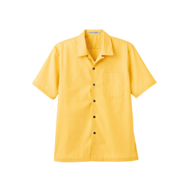 ボンマックス ブロードオープンカラー半袖シャツ イエロー L FB4529U-10-L（直送品）