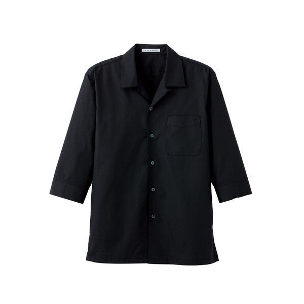ボンマックス ブロードオープンカラー七分袖シャツ ブラック 3L FB4530U-16-3L（直送品）