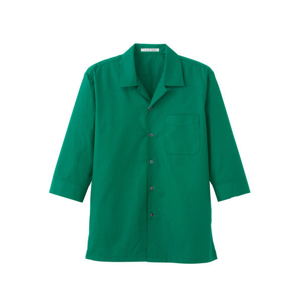 ボンマックス ブロードオープンカラー七分袖シャツ グリーン 3L FB4530U-4-3L（直送品）
