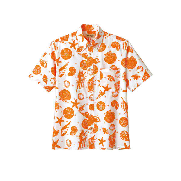 ボンマックス アロハシャツ（貝柄） オレンジ M FB4541U-13-M（直送品）