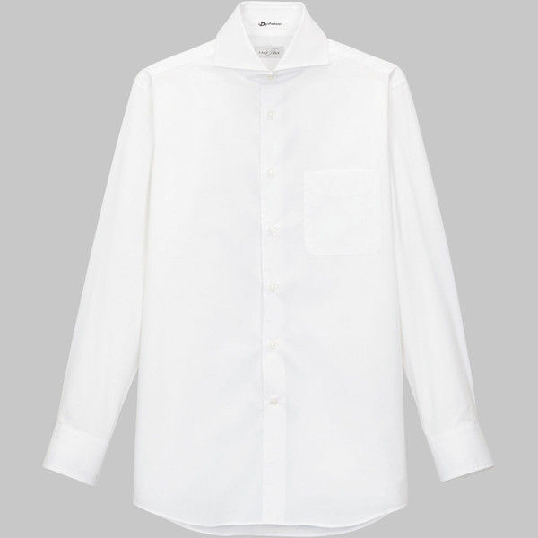 ボンマックス メンズホリゾンタルカラー長袖シャツ ホワイト M FB5006M-15-M（直送品）