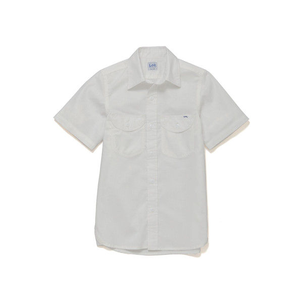 ボンマックス Leeレディスシャンブレー半袖シャツ ホワイト M LCS43005-15-M（直送品）