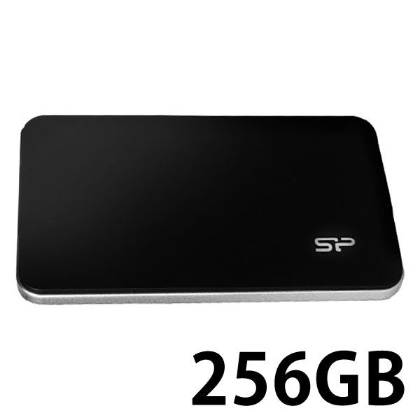 シリコンパワー USB3.1ポータブルSSD 256GB SP256GBPSDB10SBK（直送品）