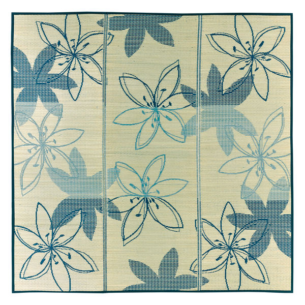 萩原 い草コンパクトパフラグ（裏貼り） フェアリー ブルー 約180×180cm 1枚（直送品）