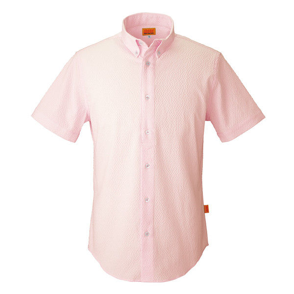 ビッグボーン商事 SMART WORK WEAR SW558 メンズ/レディースサッカーシャツ ピンク 4L（取寄品）