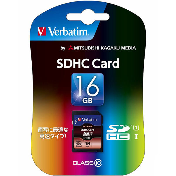 三菱ケミカルメディア ＳＤＨＣ Ｃａｒｄ １６ＧＢ Ｃｌａｓｓ １０ SDHC16GJVB2 1個 - アスクル