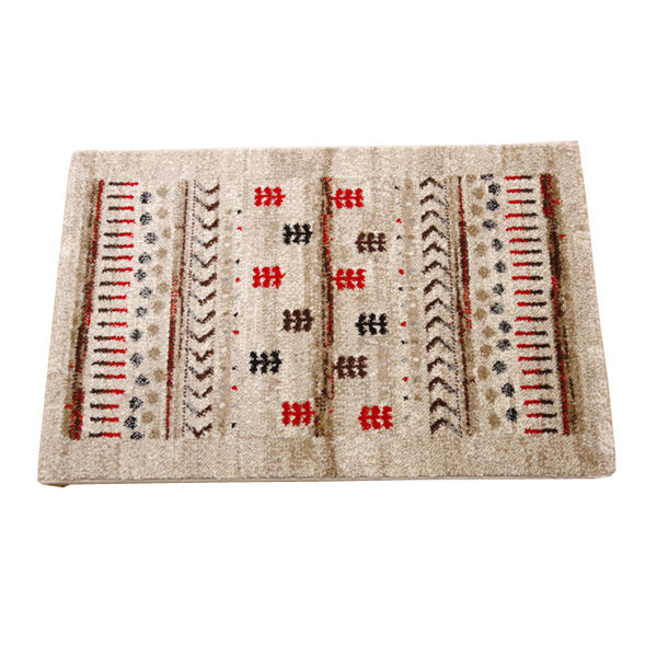 イケヒコ・コーポレーション ベージュ 約50×80cm トルコ製 ウィルトン織り 玄関マット ギャベ柄