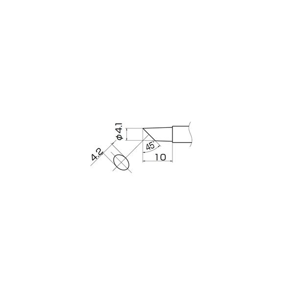 白光 T12ーCF4Z こて先/4C型(Z)面のみ 長寿命 T12-CF4Z 1本(1個)（直送品）