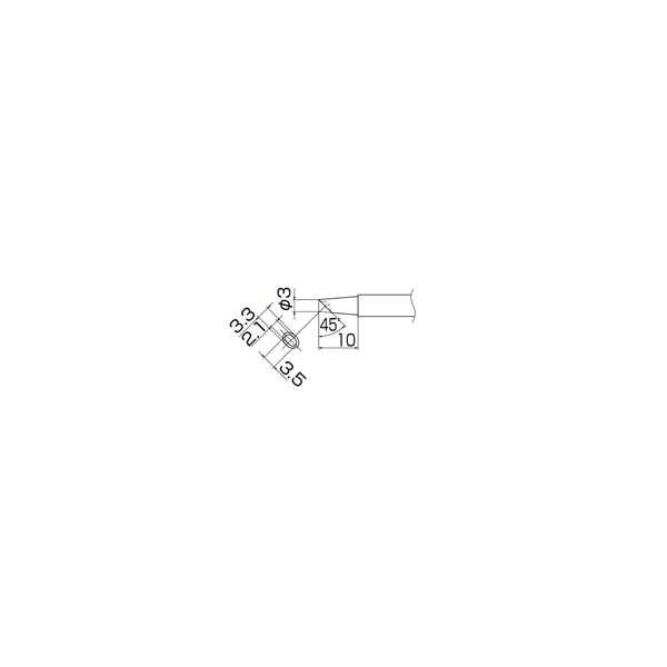 白光 T13ーBCM3 こて先/3BC型溝付 T13-BCM3 1本(1個)（直送品）