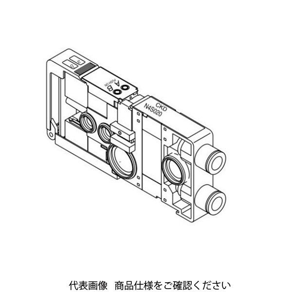 CKD 省配線用ブロックバルブ N3S010ーC6ー3 N3S010-C6-3 1個（直送品）